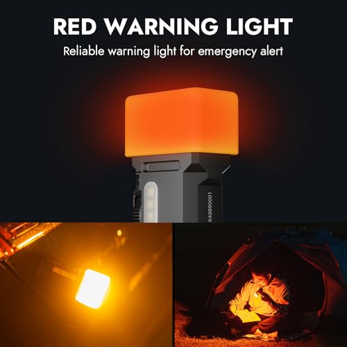 Image of WUBEN AC3 Flashlight Diffuser Durable, Lamp Caps for X2Pro /X4 Flashlight, for Camping, Emergencies and Outdoor (Orange)