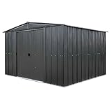 Spacemaker Metallgerätehaus Gartenhaus aus Metall 10x10 grau 313x297 cm Schuppen Geräteschuppen