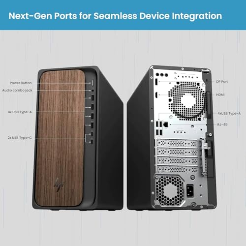 Image of HP 2025 OmniDesk M03 Premium Business Next Gen AI Desktop Computer Intel Core Ultra 5 225(Up to 4.9GHz), 16GB DDR5 RAM, 256GB PCIe SSD,+ 1TB HDD Wi-Fi 6, HDMI, DP, 2-Monitor Support 4K, Windows 11