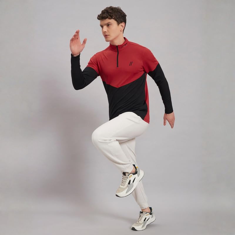 Image of ATICX Polyester Full Sleeve Compression High Turtle Neck Sports Jersey T Shirt for Men - Quick Dry Fit Gym Workout Top for Running, Swimming, Training, Cycling, Football, Badminton