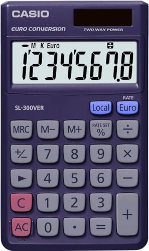 Casio SL-300VER calculatrice bureau solaire petite taille pack de 5 pour comptabilité et commerce