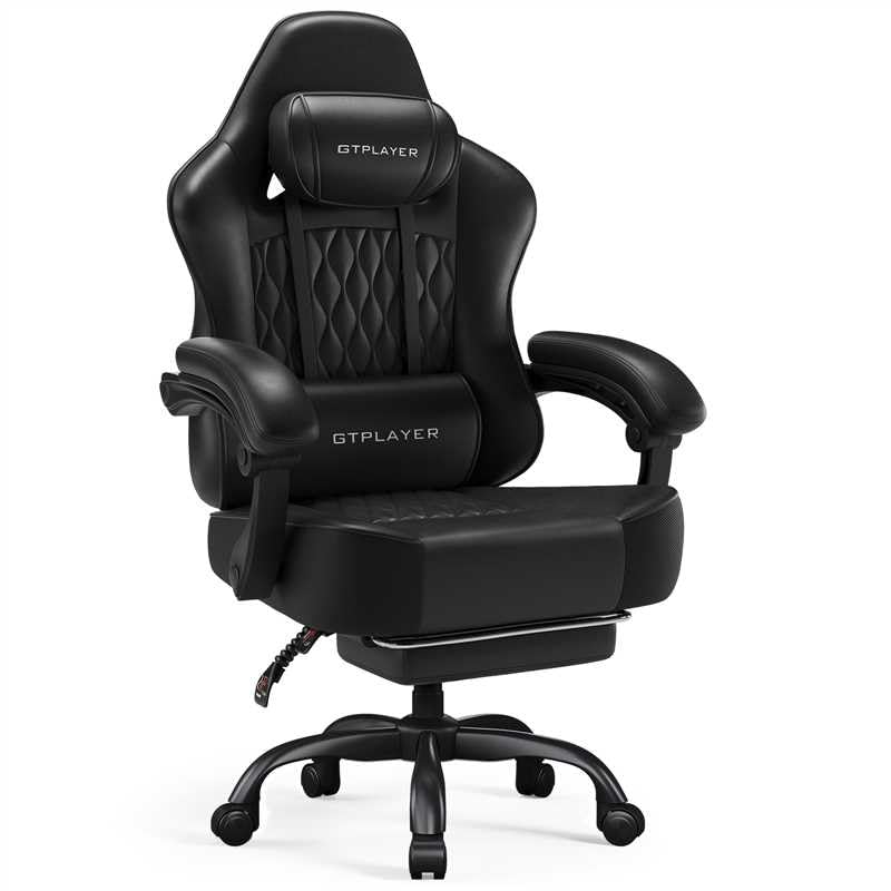 GTPLAYER Big and Tall Gaming Chair with Footrest, Ergonomic...