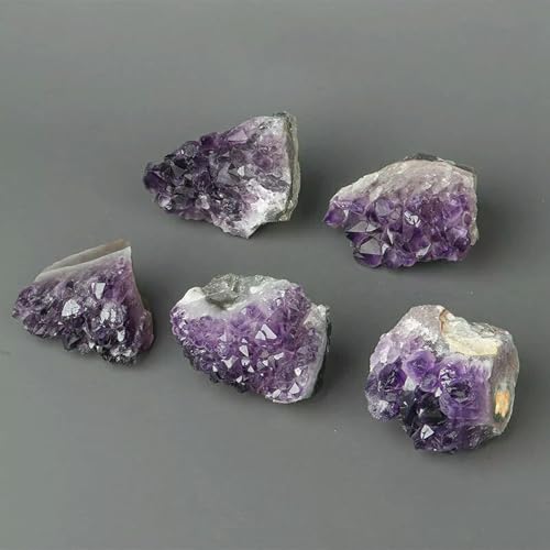 Lot de 10 géodes de Cristal druzy en Quartz améthyste Naturel du Brésil