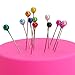 SUBANG 1200 Pieces Sewing Pins 38mm Multicolor Pearlized Head Pins for Dressmaking Jewelry Components Flower Decoration with Transparent Cases, 12 Colors