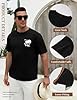 heekpek Mens T Shirt Cotton T-Shirts for Men Short Sleeve Tops Crew Neck Graphic Printed Tee, A Black, XL #3