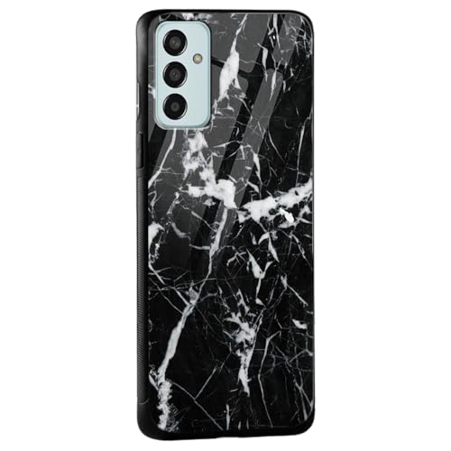 Image of COLORflow Back Cover Compatible with Samsung Galaxy F13 / M13 4G | Black Marble White | Shockproof TPU Bumper Cover with Camera Protection Back Cover