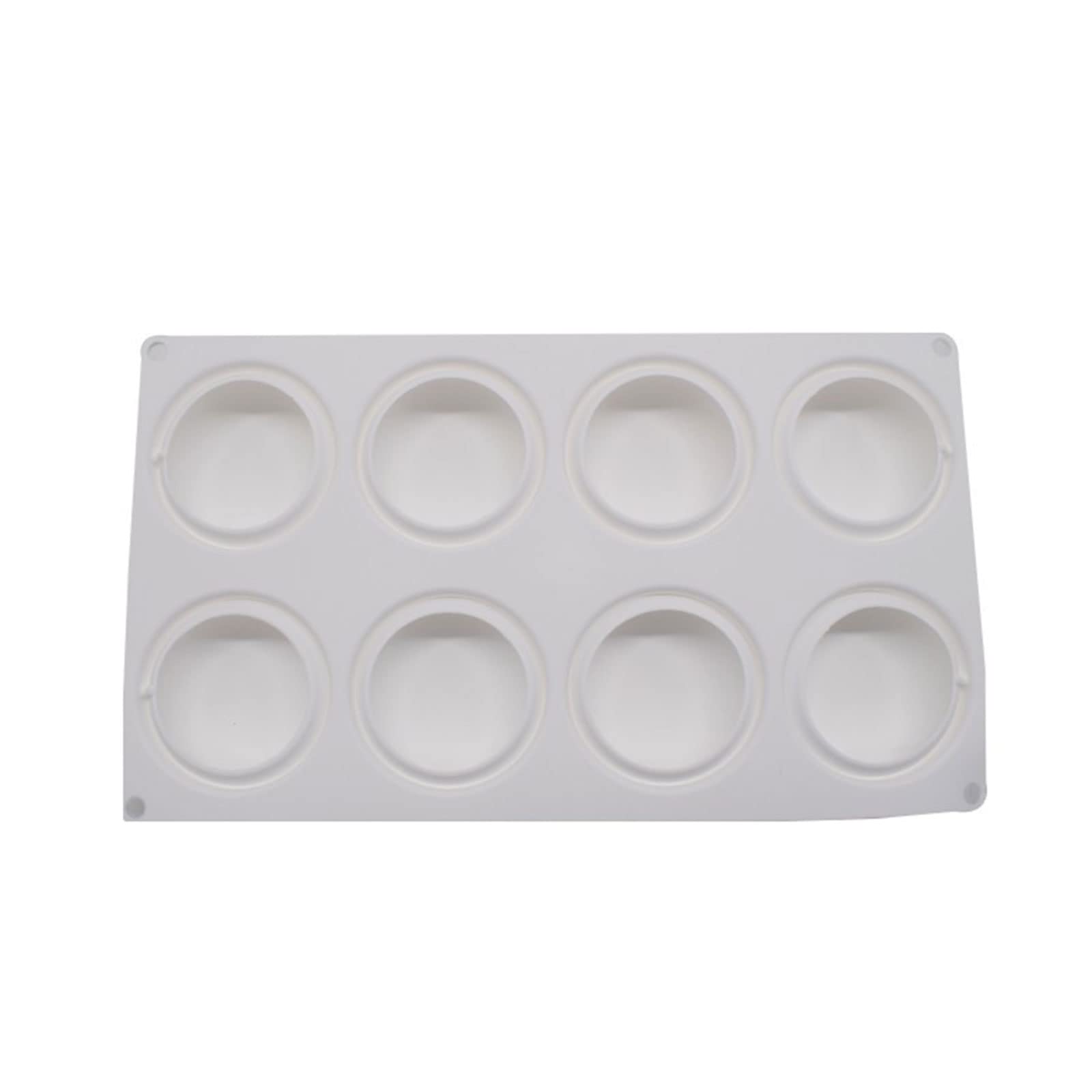 8 Holes Silicone Mold Round Shape Cupcake Baking Pan Baking Mold Non-stick Free for Chocolate Cake Jelly Silicone Bread Molds