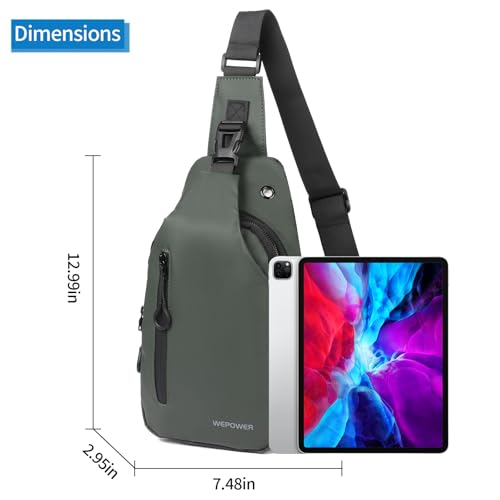 Crossbody Sling Backpack, Mens Cross Body Chest Bag Travel Hiking Daypack Adjustable Shoulder Strap Bags3