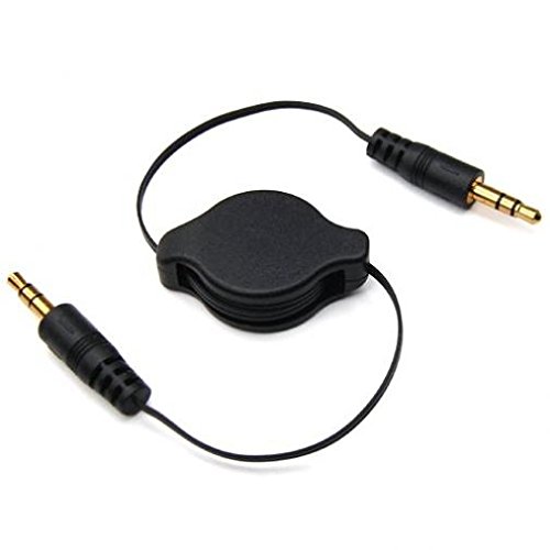 Cable Auxiliar Retráctil Jack 3.5mm Audio Negro miniatura 5