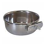 ICA CAP1110 Comedero de Acero Inoxidable con Palom...: Fabricado en acero inoxidable de alta calidad, resistente, higiénico y duradero. Incluye aro colgador y palometa para fijar fácilmente a jaulas o transportines. Apto para pájaros, gatos y perros; ideal para comida o agua. Fácil de limpiar y mantener,...