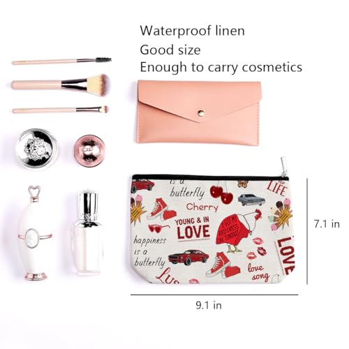 LONGXIN Singer Album Makeup Bag Cosmetic Bag Gifts for Lana Fans Music Lovers Girls Women Singer Concert Merch2