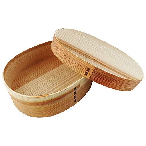 cocobitplus Mage Wappa: Bento Box Cedar Wood Unpainted Craftsman Handmade Japan medium