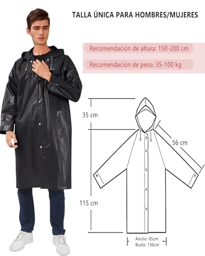 Opiniones y reviews de Impermeable Negro para comprar online. 27 Imagen adicional