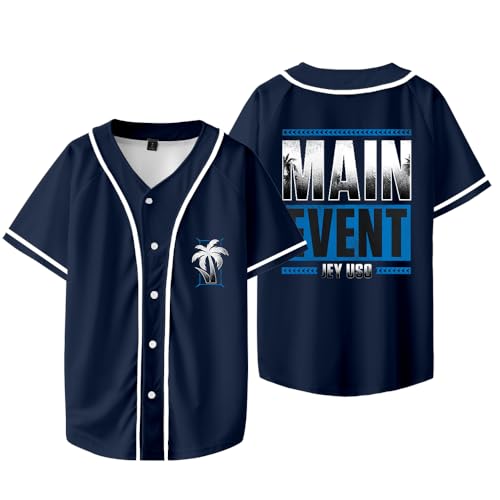ZEALZRZSE Jey USO Main Event Merch Baseball Jacket Tee Cosplay Women Men Fashion Casual Short Sleeve T-Shirts (XX-Large,Style 1)