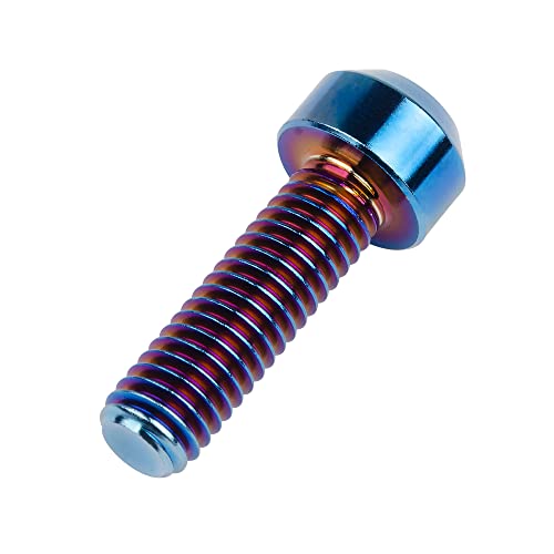 Image of Titanium Torx Square Head M6 x 10 15 20 25 30 35 40 45 50 60 65 70 80mm Screw Pack of 5 (Burn Blue, M6x20mm)