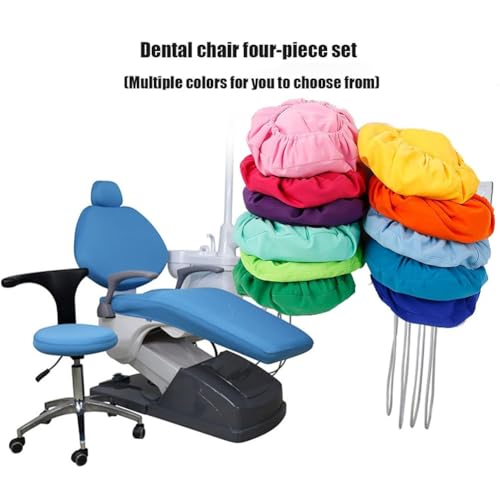 Housse protection complète fauteuil dentiste verte lavable 4 pièces - 8