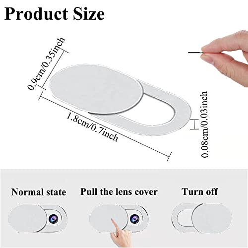 8 Piece Webcam Cover Set Thin Webcam Cover Camera Cover Accessories Sliding Camera Cover Camera Cover Slim for Laptop PC - Image 2