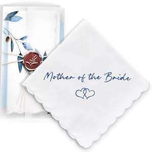 W&F GIFT Handkerchief – 12″ x 12″ – Something Blue for Bride on Wedding Day – Bridal Weddings Hankie