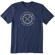 Classic Fit Designed to skim the body for a flattering look. 100% USA Grown Cotton Garment washed for softness Rib at the neck and self-fabric taping from shoulder to shoulder