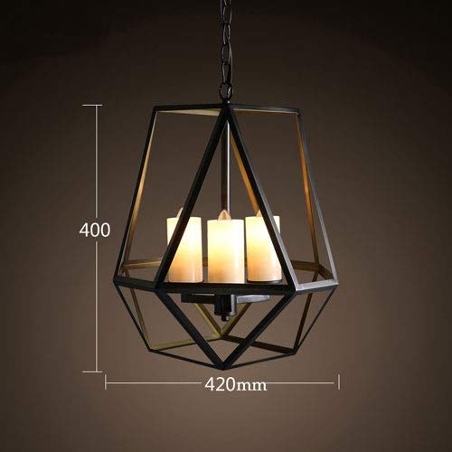 LED Moderne Kronleuchterlampe, Industriestil Kronleuchter Eisen Metall Pendelleuchte - Kerzenform - Einfachheit Pendelleuchte Schlafzimmer Restaurant Lampe Hängeleuchte, E14 Deckenleuchten, Mod, Licht