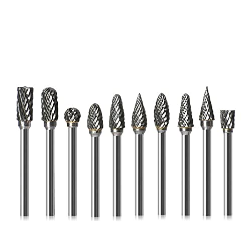 Set de 10 fresas rotativas de carburo y metal miniatura 1
