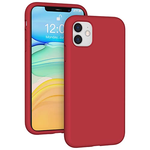 Coque iPhone 11 rouge silicone liquide pour une protection au quotidien