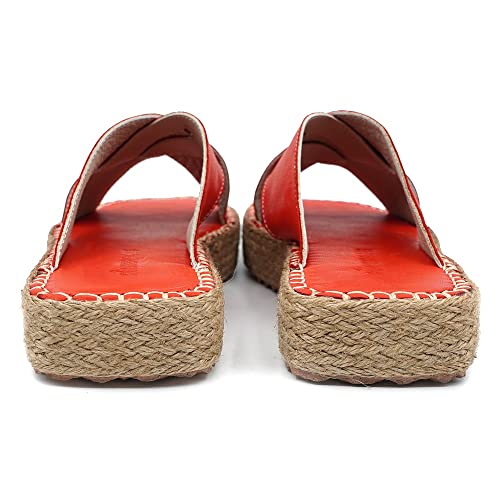 Sandale compensée rouge Bonateks FRRBTRLKY100133 en taille 38