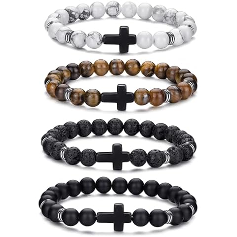 RANKEEF 8MM Cross Bracelet Set Cover