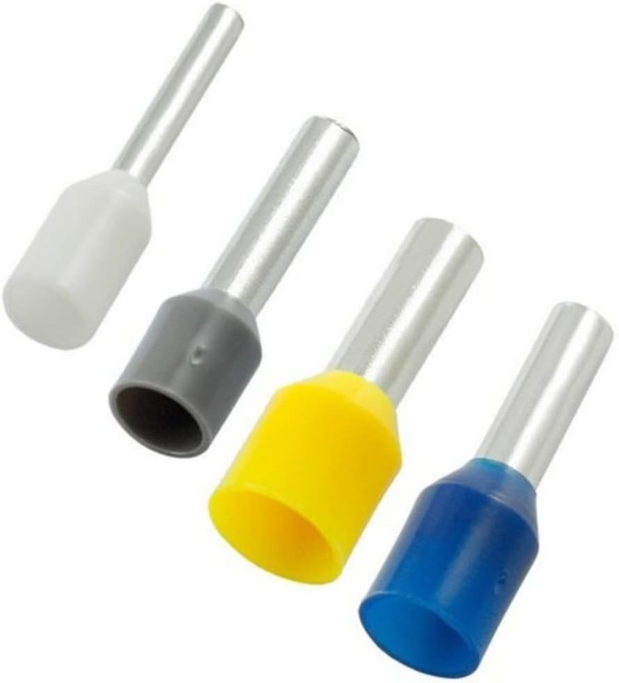 Morris Products 12754 Nylon Insulated Ferrules - Din Standard - 10 AWG .472" Pin Length Yellow, 200-Pack