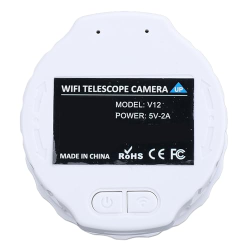 WiFiワイヤレスデジタル接眼カメラ、4MP 2Kビデオ録画、800mAhバッテリー双眼鏡、顕微鏡、30mm-50mm接眼レンズ付き望遠鏡用電子接眼レンズカメラ (白)