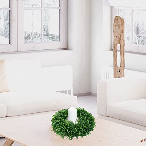 Sevenlove 17 Inch Boxwood Wreath, Front Door Wreath Boxwood,Wreaths For Front Door Clearnce，Wreaths For Front Door Farmhouse Door Wreath Outdoor Indoor For All Seasons Decor #TOP5