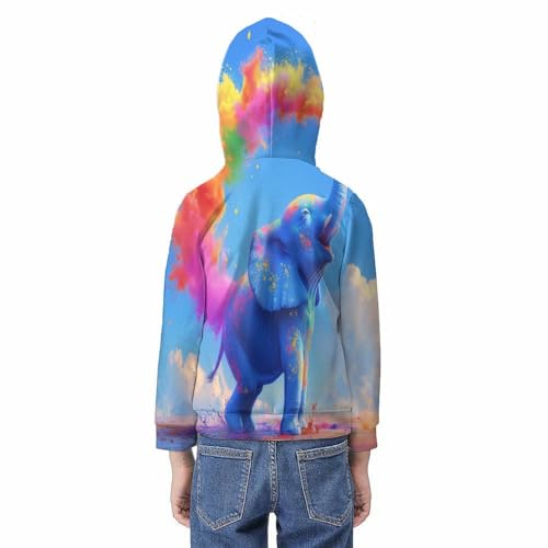 Sweat éléphant 3D pull à capuche : cadeau ado original pour l'hiver - 6