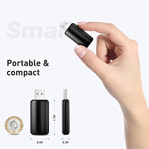 EDUP WiFi Bluetooth Dongle 2 in 1, Mini AC1200Mbps USB WiFi Adapter for PC Desktop Laptop Dual Band 5GHz/2.4GHz, Supports Windows 11/10/8.1/8/7