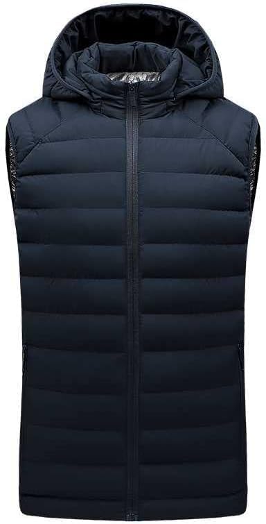 Gilet chauffant slim fit rechargeable veste chaude hiver bleu XXL pour extérieur