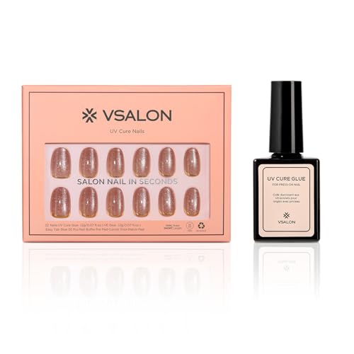 VSALON 32 Pcs 16 Sizes Cat Eye Press On Nails