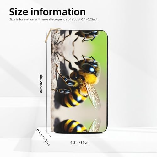 Monedero de mano de abeja con gran capacidad para móviles y llaves 3