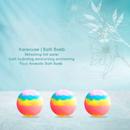 Image of Kaleidoscopic Rainbow Strawberry Bath Bombs for Bath Tub - Pack of 3 - Fizzy Aromatic Bath Bomb for Kids - 75g Each - Ideal Bath and Body Gift Set - Relaxing Bathtub Bombs