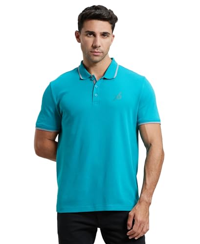 Image of Jockey Men Cotton Blend Solid Regular Fit Sport Polo T-Shirt