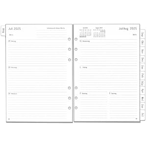 Yhh 2025/26 A5 Wochenplaner Nachfüll-Inlays