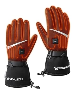 Venustas Heated Gloves for Men & Women, Rechargeable Electric Gloves for Arthritis, Winter Heated Motorcycle Ski Work Gloves