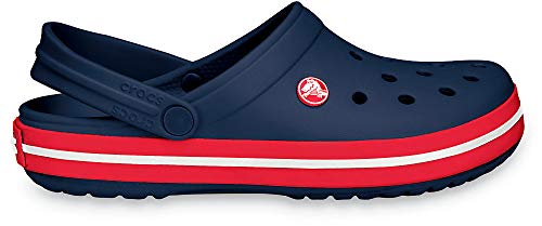 Image of Crocs Unisex's All-Terrain Atlas, Slip on Sneakers with Buckle Strap Clog, Blue Marine, 3 UK Men / 4 UK Women