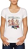 Impreso en la UE Friends, Not Food Pig Veggie Vegan Illustration Camiseta Mujer Blanco