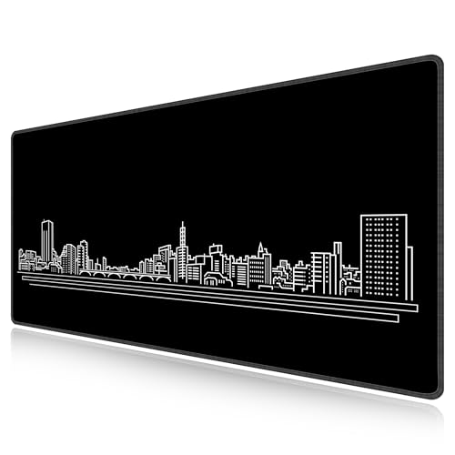 Tapis de souris de jeu XXL LL-COEUR noir 140x70 cm pour bureau gamer