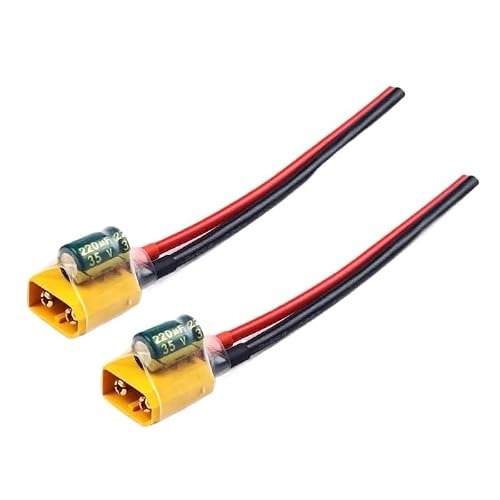 6S XT30 XT60 �I�X �d���P�[�u�� 2 �� 35V �R���f���T�[�t�B���^�[ | 220��F 100��F �R���f���T�[�A���M�@�E�t���C�g�R���g���[���p�A�h���[���d�����i�A���肵���d��(XT60 35V 220uF)