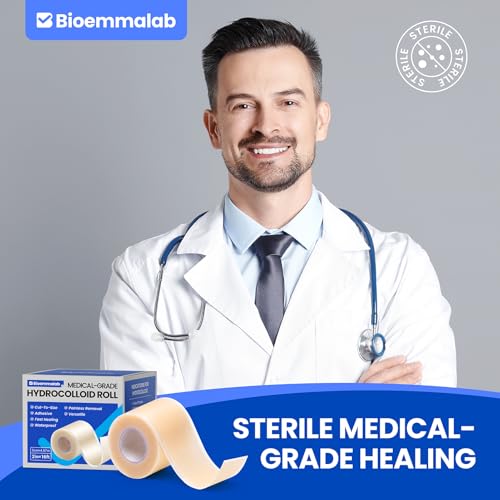 Image of Hydrocolloid Roll Adhesive Bandages Medical Grade Pimple Tape, 2in x 5ft