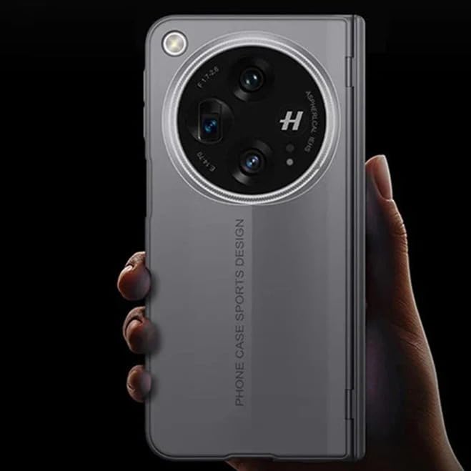 Image of MILLION CASES Thermoplastic Polyurethane Back Cover Case For OnePlus Open Shockproof Protective Bladerunner Ultra Thin Matte Case For Men & Boys(Grey)