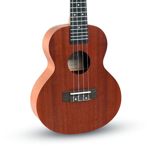 Image of Kadence UKC03B Concert 25 inch Big Belly Acoustic Ukulele for Enhanced Bass | Mahogany Wood | Comes with Bag | Includes Learning Course | Brown