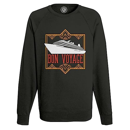 Sweat Shirt Homme Bon Voyage Art Deco idéal pour escapade et week-end