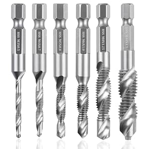 6-teiliges Gewindeschneider Set, M3, M4 M5 M6 M8 M10, Gewindebohrer Set