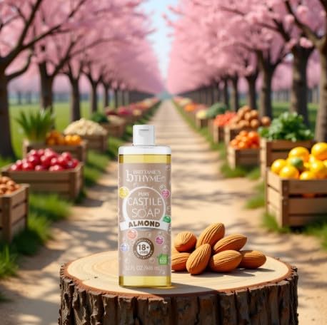 Brittanie's Pure Castile Liquid Soap Almond – 2 Pack (32oz Each) | Natural, Organic, Multi-Purpose Soap for Body, Face, Home & Pets | Vegan, Sulfate-Free, Made in USA - Image 5